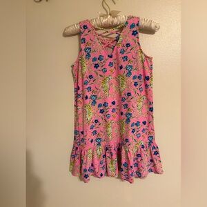 Lilly Pulitzer Pink Floral Kids Casual Dress